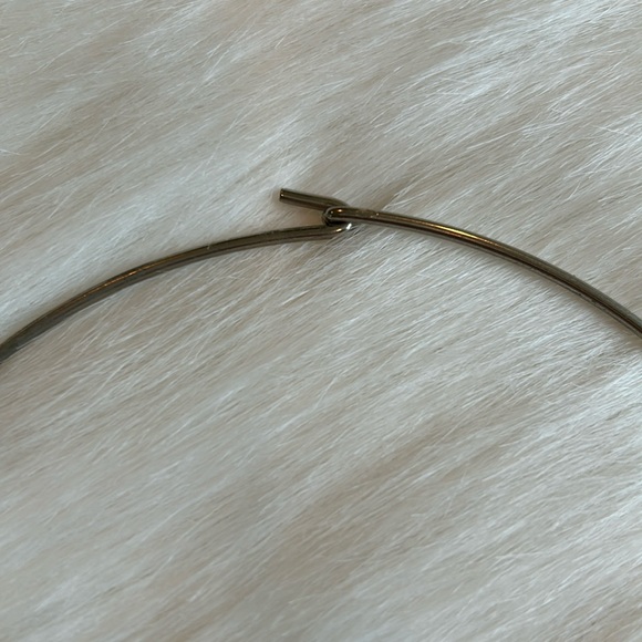 Vtg Beveled Lead Crystal Heart with Flowers Choker Necklace - Picture 6 of 12